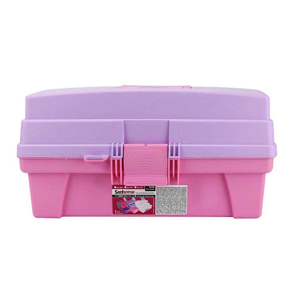 Caja Organizadora Vanity Espejo Integrado Lila Rosa Sanhome SANHOME Ferreabasto