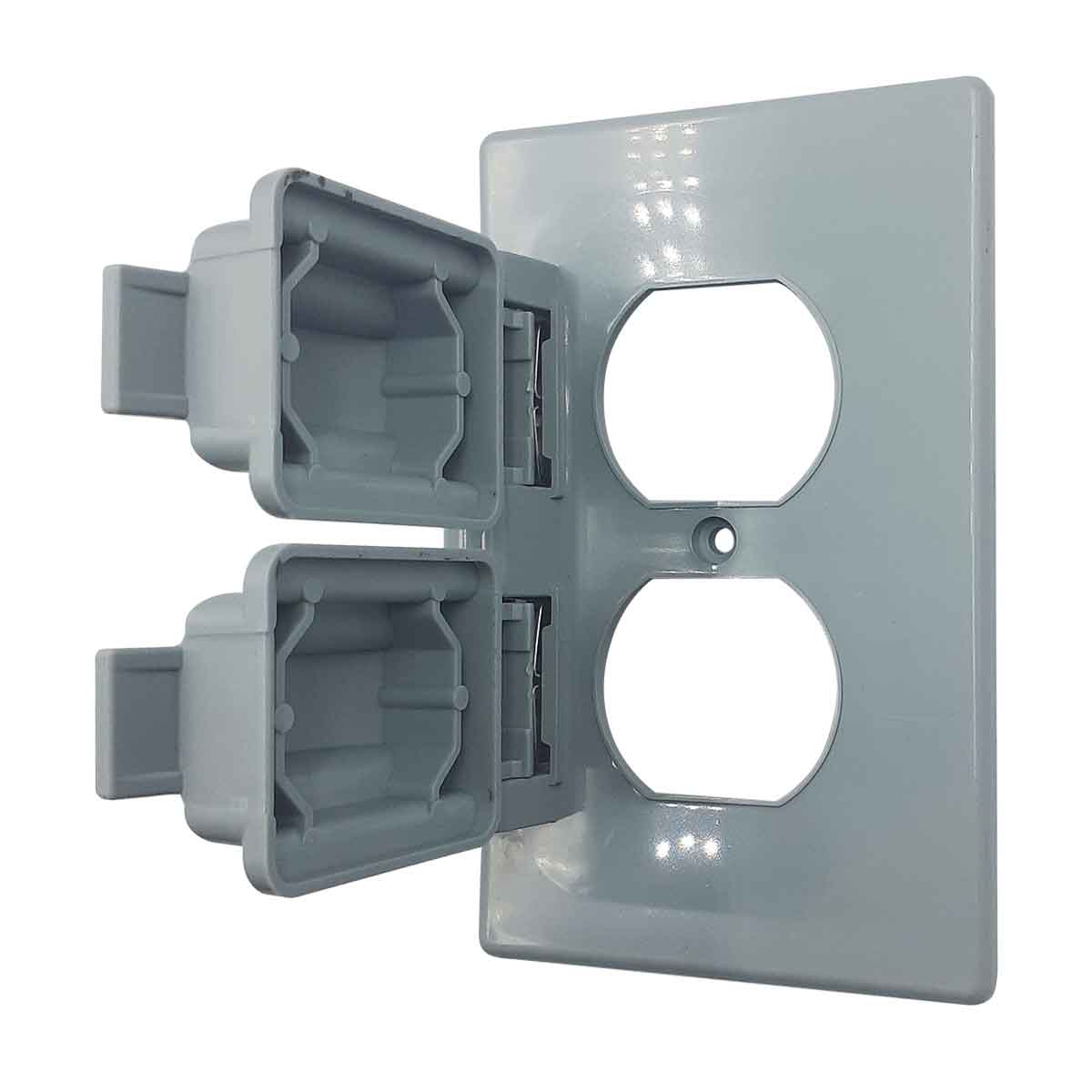 Pack 10 Placa Doble Intemperie Abs Gris Igoto IGOTO Ferreabasto