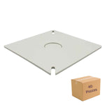 Tapa Blanca Para Registro Cuadrado 4x4 Electrico Plastico 40 Piezas INRECO Ferreabasto