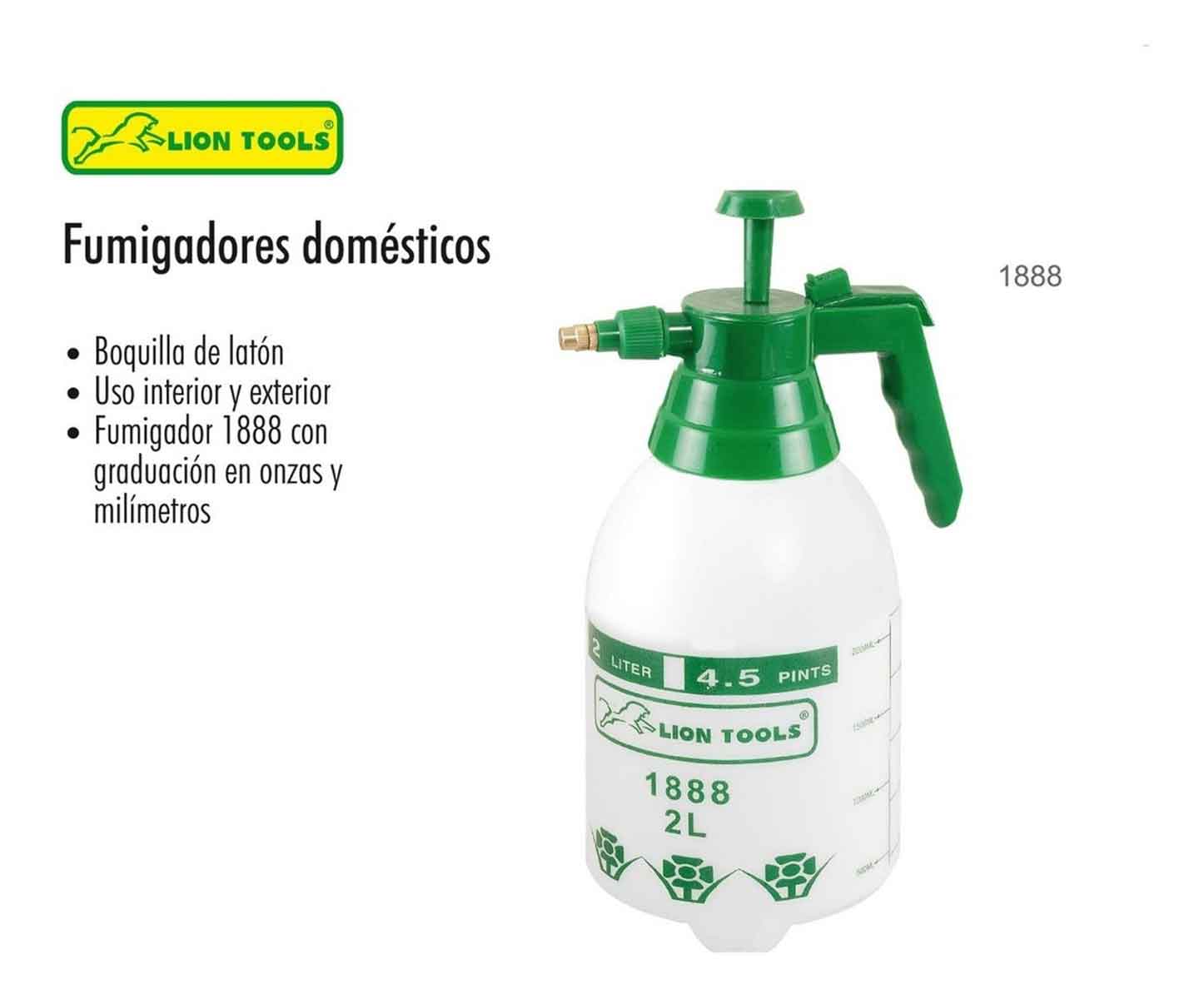 Fumigador Domestico Lion Tools 1888 2 litros Jardineria Hogar LION TOOLS Ferreabasto