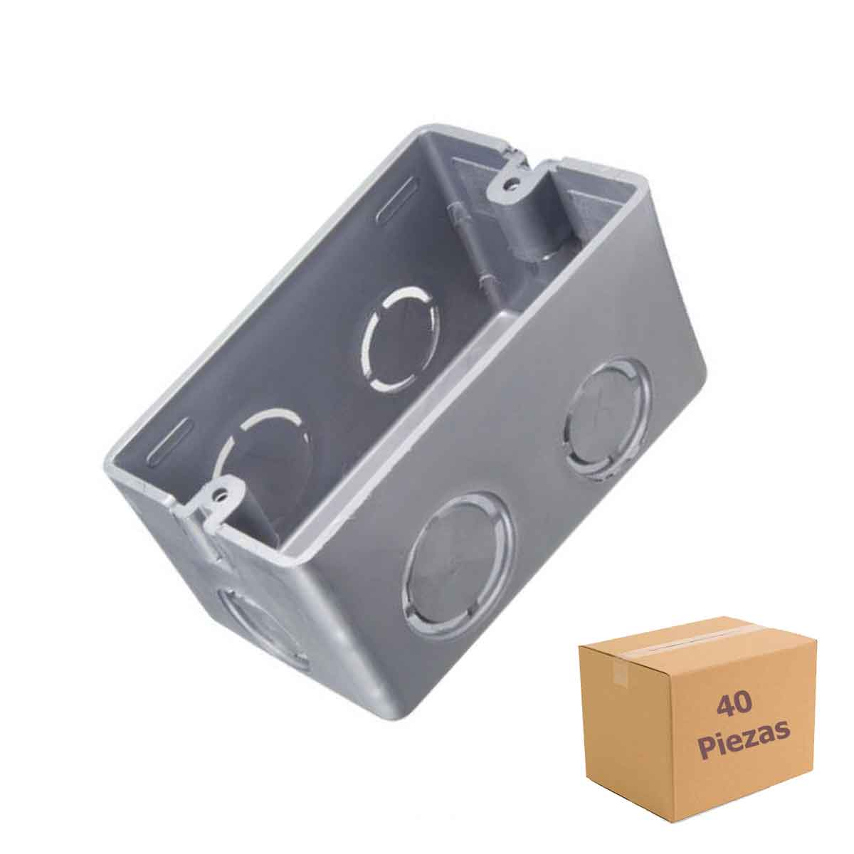 40 Caja Empotrar Plastica 3 Modulos Chalupa 2X4 INRECO Ferreabasto