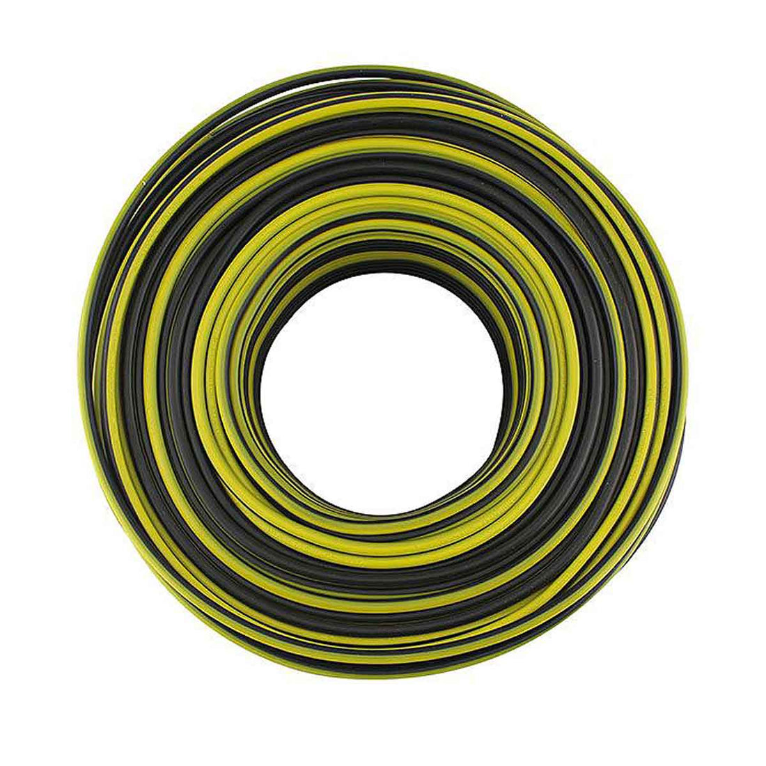 frente rollo cable negro amarillo
