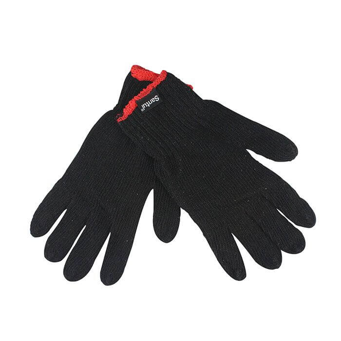 Pack 2 Par Guante Poliester Algodon c/ Overlock Negro Santul SANTUL Ferreabasto
