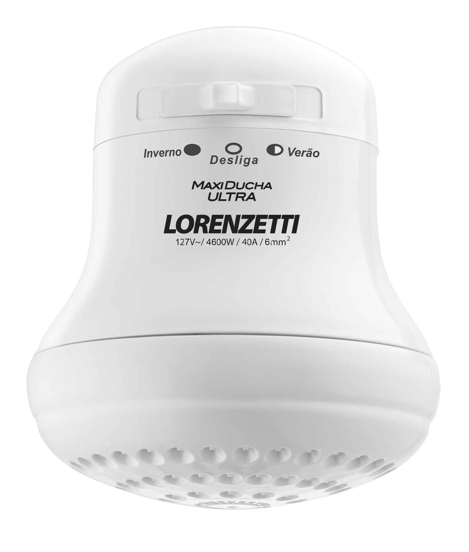 Regadera Electrica Maxi Ducha Ultra 3 Temperaturas 127V 4600w Blanca Lorenzetti LORENZETTI Ferreabasto