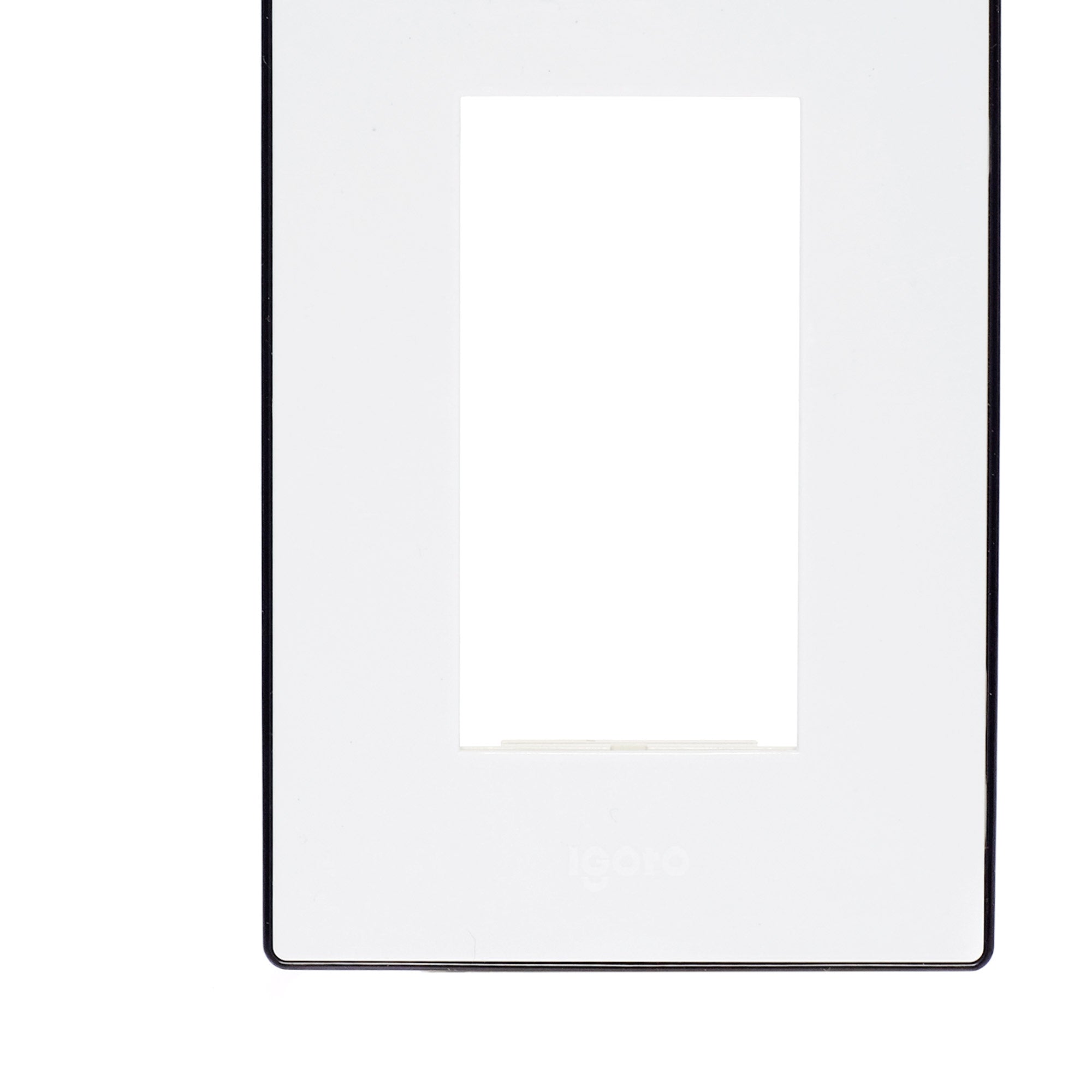 Placa Zurich 3 Modulos Blanca Marco Color Negro Igoto IGOTO Ferreabasto