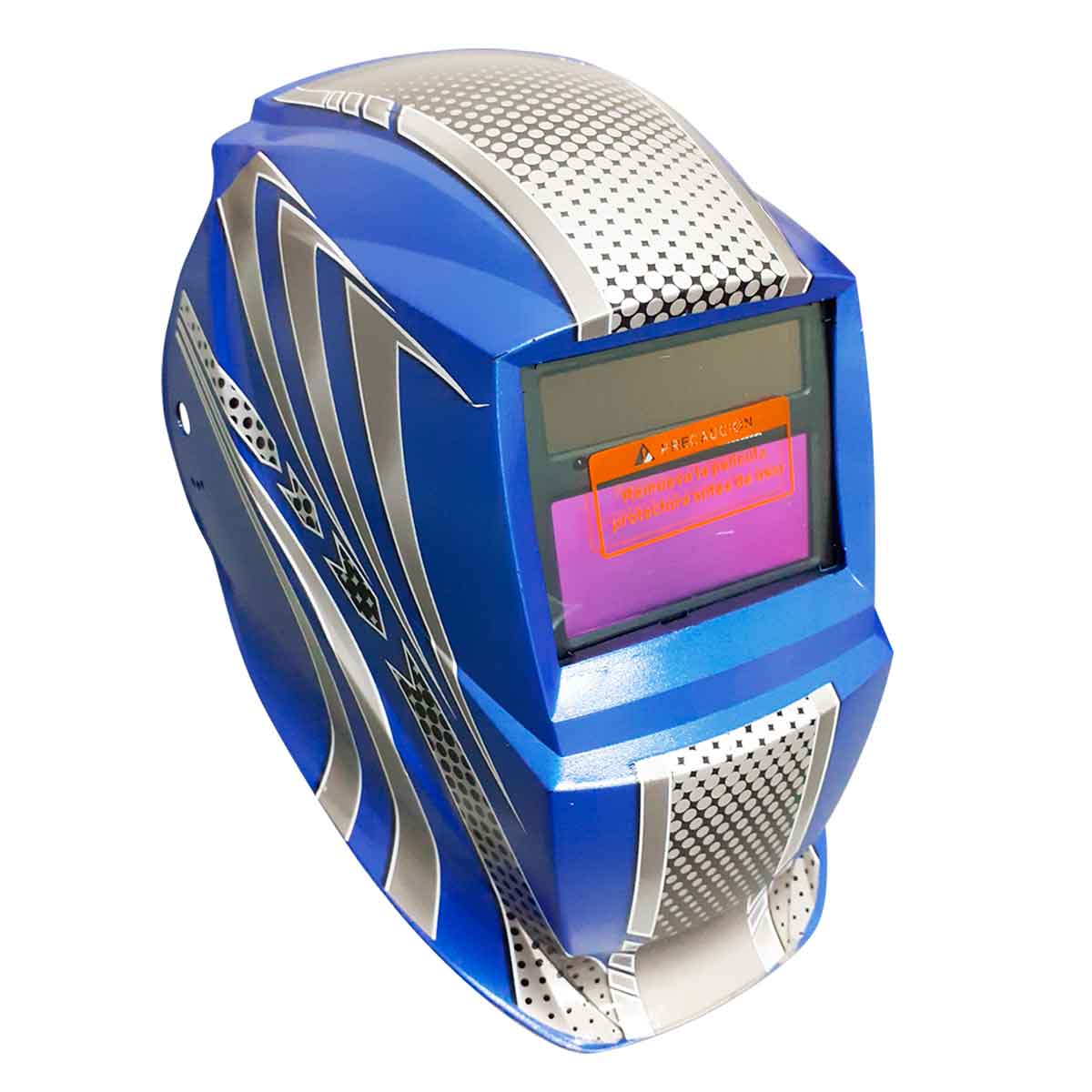 Careta Electronica Profesional De Oscurecimiento Automatico Para Soldar Azul Con Franjas Grises 6713 Adir ADIR Ferreabasto