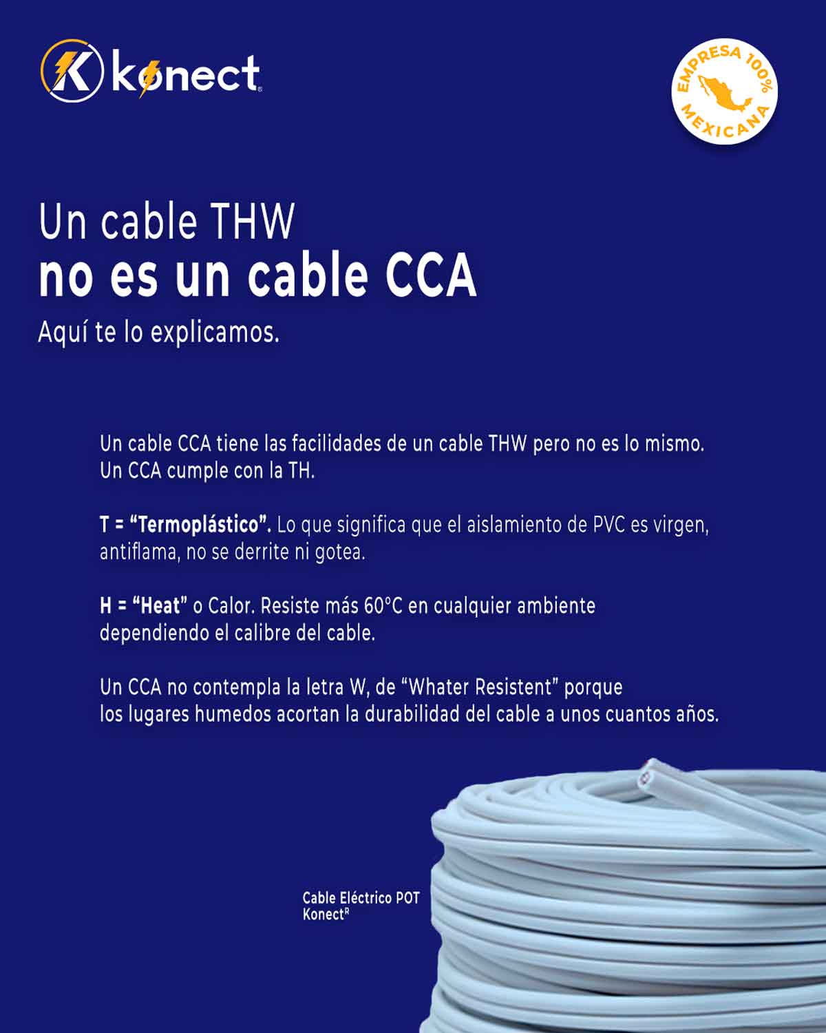 Cable Electrico Cca Calibre 8 Negro Rollo 100m Konect KONECT Ferreabasto