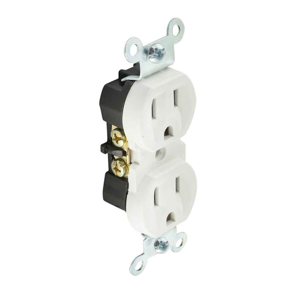 Pack 5 Contacto Doble 125V-15A Baquelita Blanco Yeilite YEILITE Ferreabasto