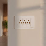 Placa Armada Con 3 Contactos De 1 Modulo Blanco WANERGY Ferreabasto