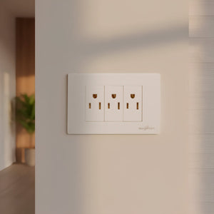 Placa Armada Con 3 Contactos De 1 Modulo Blanco WANERGY Ferreabasto