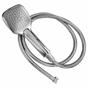 Set De Regadera Telefono Cuadrada Con Manguera Acero Inoxidable Flexible Roalflux