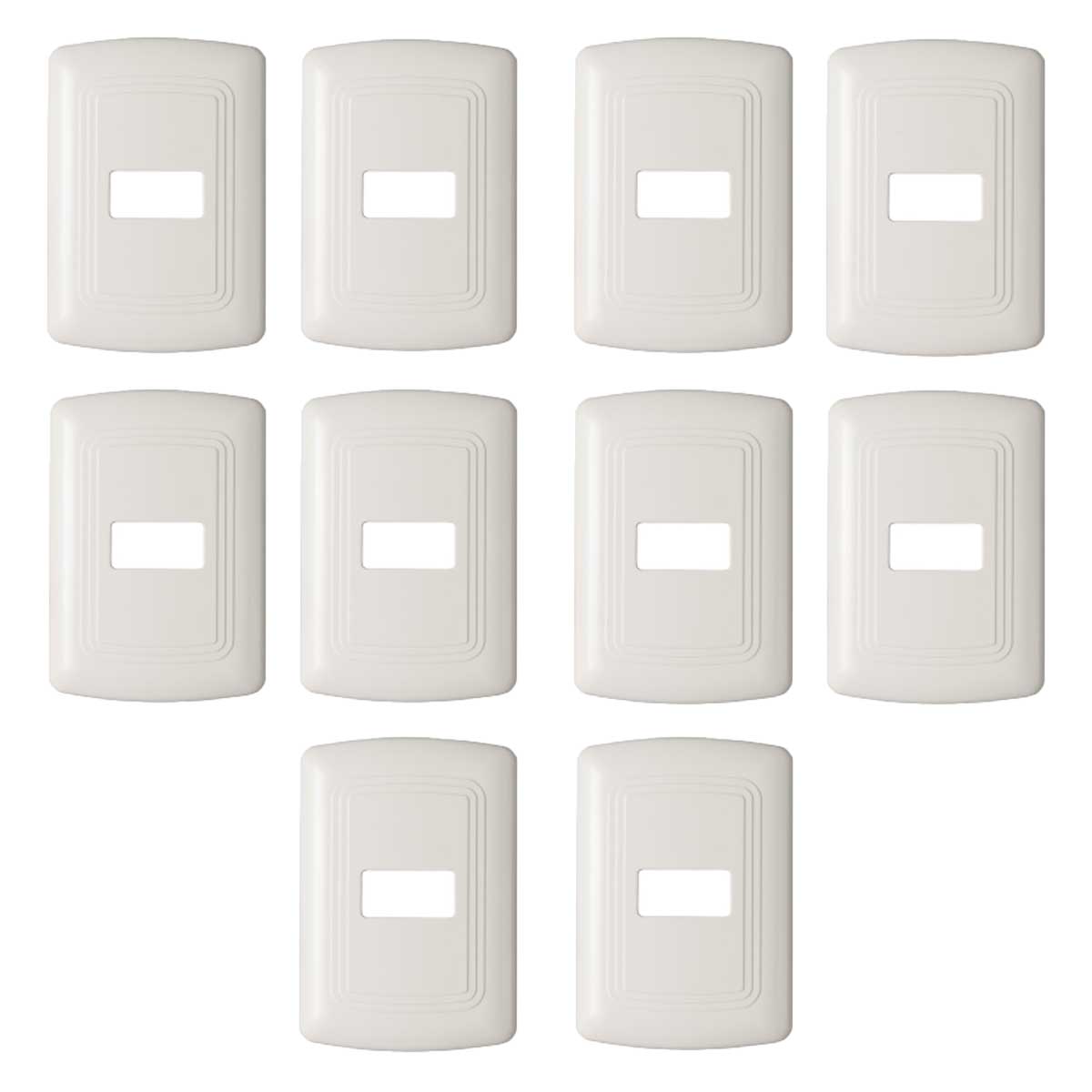 Pack diez placa abs marfil