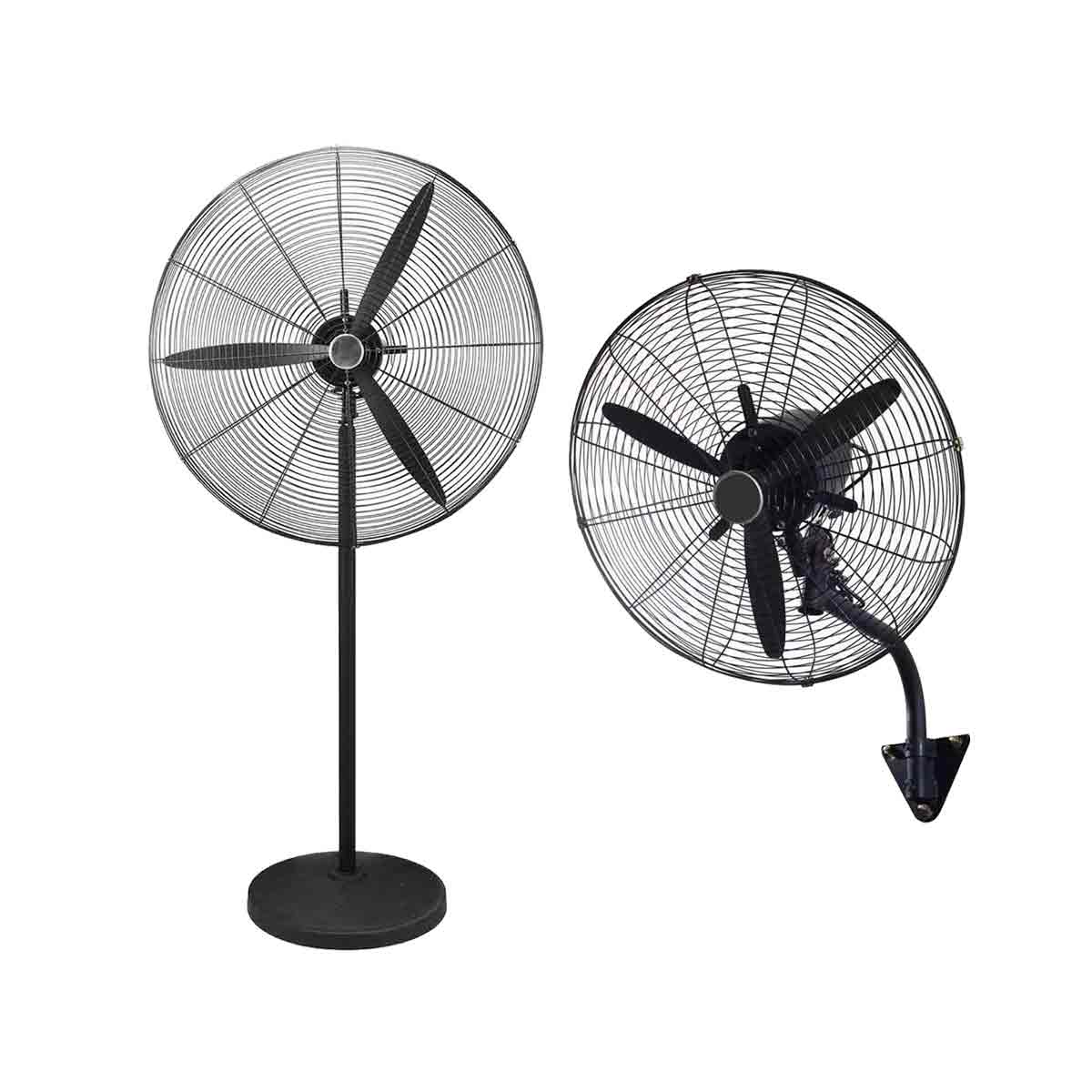 Ventilador Pedestal Y Pared Industrial 26 Pulgadas Aspas Metal 3 Vel Benelux
