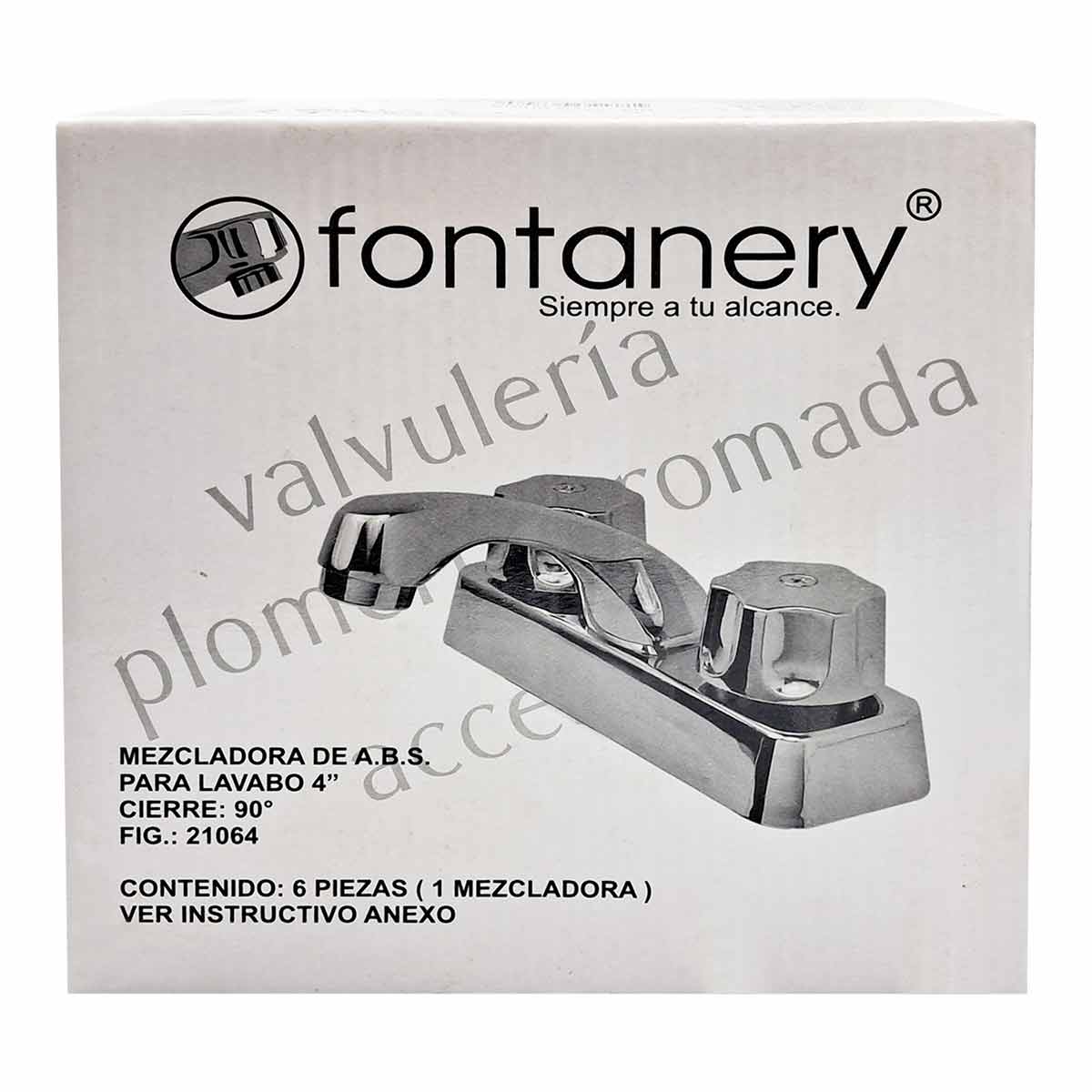 Mezcladora Cromada Fontanery Para Lavabo Maneral Redondo