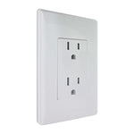 Placa Armada Duplex Doble Contacto Aterrizado Blanco Lion Tools