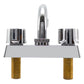 Mezcladora Para Lavabo Con Cubierta Y Manerales ABS Cuello De Acero Inoxidable 4" Roalflux