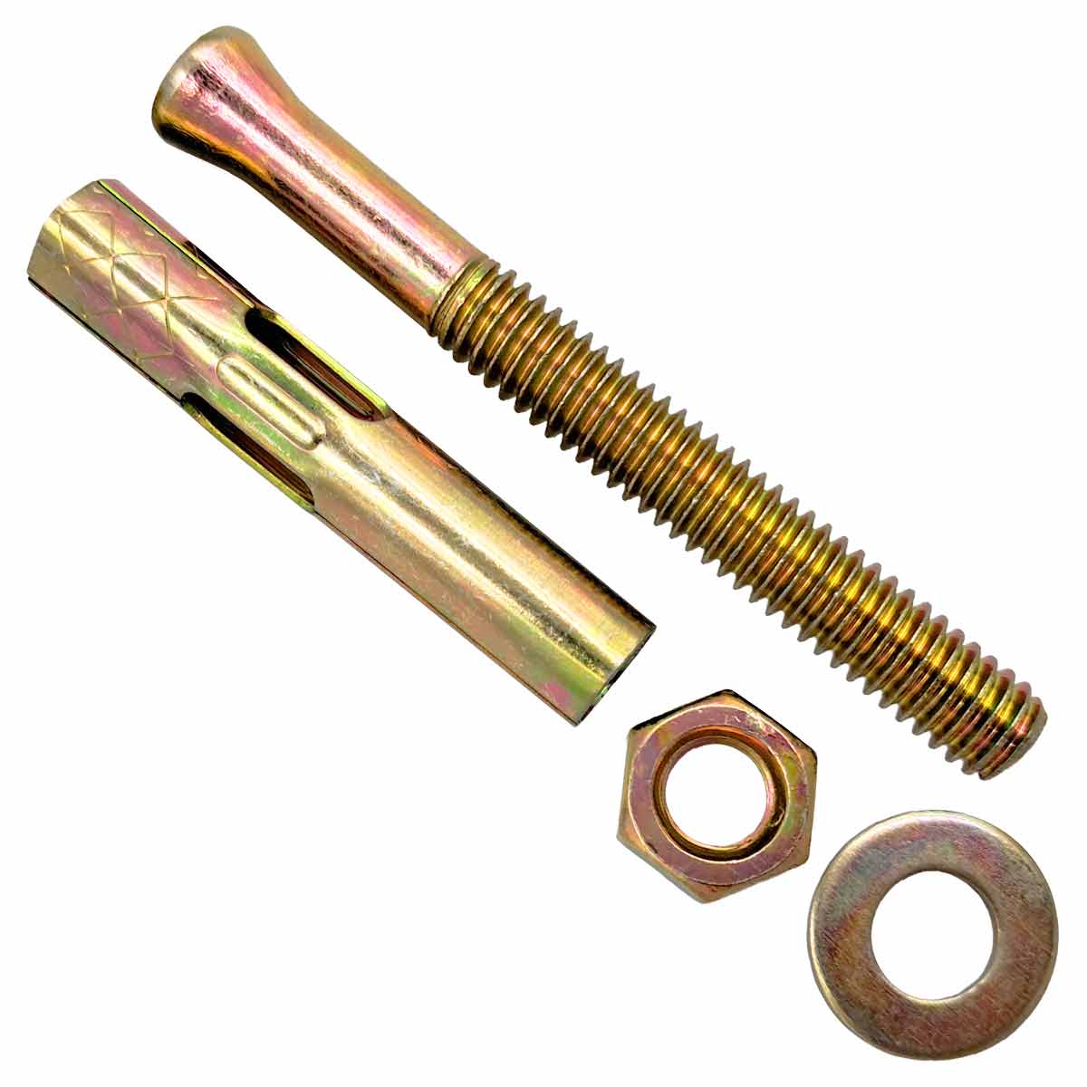 Bolsa Con 10 Pzs Taquete Expansivo C/Tornillo 5/16Pulg Acero