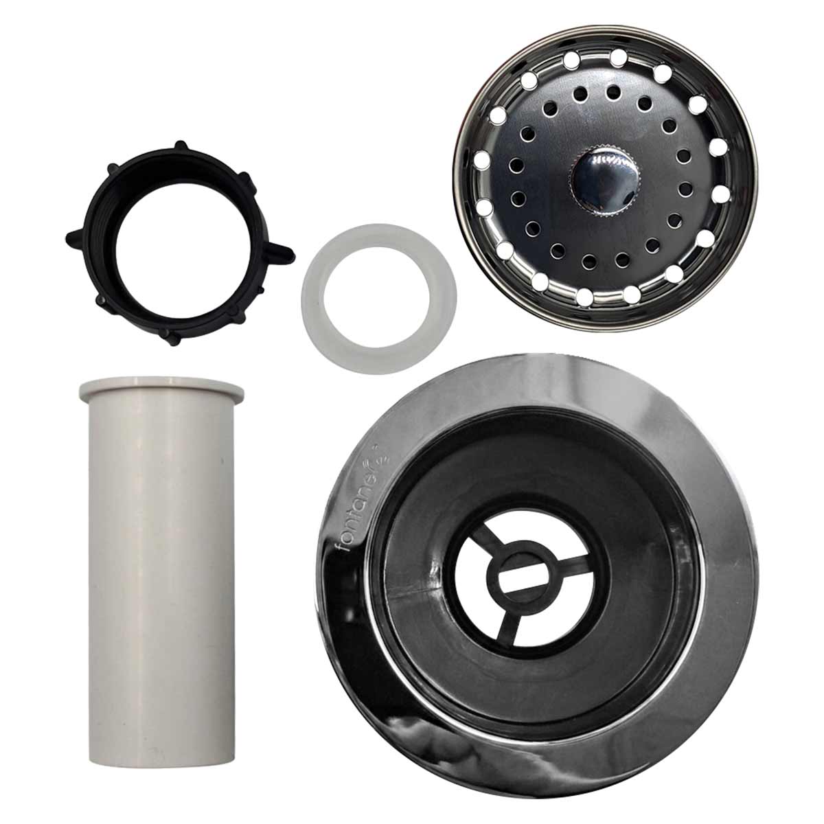 Contracanasta Plastica Cubierta Acero Inoxidable P/Fregadero