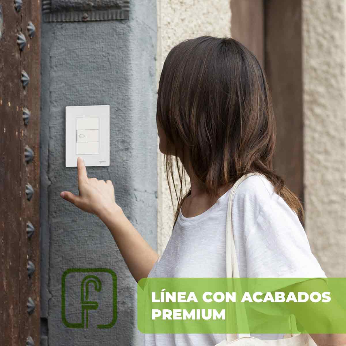 Placa Armada Cristal Con Boton De Timbre Blanco Igoto IGOTO Ferreabasto