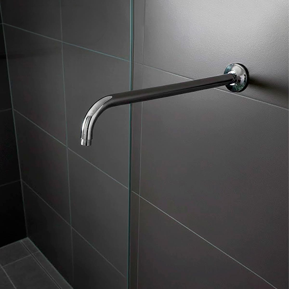 Brazo Y Chapeton Para Regadera Acero Inoxidable 40 CM Acabado Cromo Roalflux