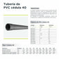 Tubo PVC Conduit Cedula 40 Con Cople 1 Pulgada 3 Metros