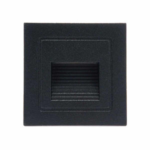 Luminario Led Empotrable Negro Exterior 3W 3000K Luz Calida