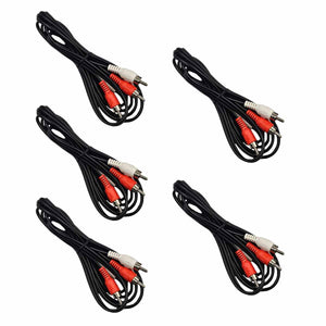 Cable De Audio 2 Plug – 2 Plug 1.8 Metros 5Pzs