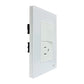 Placa Armada Cristal Con 1 Apagador Sencillo Y 1 Contacto de 1.5 Modulos Blanco Igoto