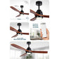 Ventilador De Techo Decorativo 52 Pulgadas Biena 35W Con Luz 3 Aspas Igoto