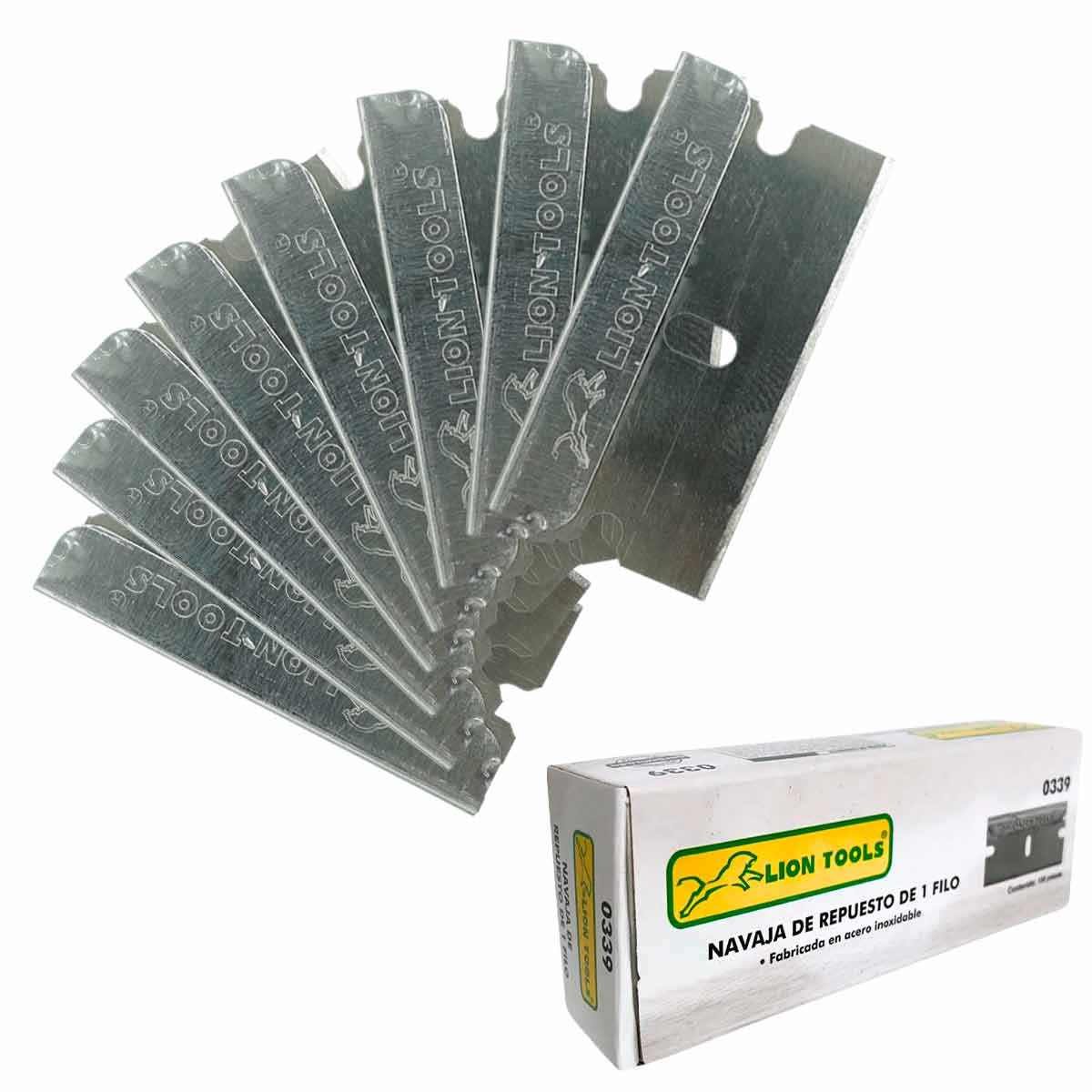 Navaja Industrial Repuesto De 1 Filo Acero Inox 100 Piezas