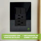 Placa Armada Cristal Con 3 Apagadores Sencillos de 1 Modulo Negro Igoto IGOTO Ferreabasto