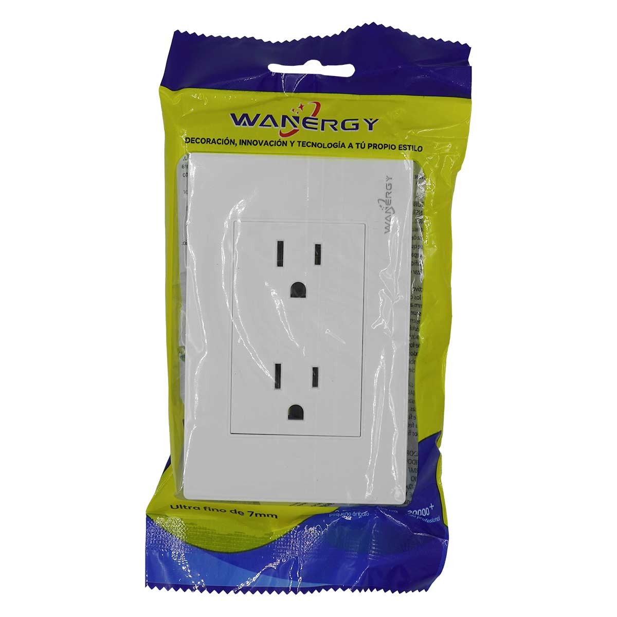Placa Armada Con Contacto Duplex De 1.5 Modulos Blanco WANERGY Ferreabasto