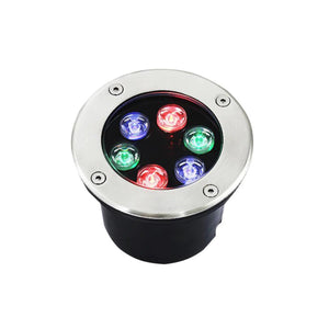 luminario led empotrable para piso integrado rgb 6w