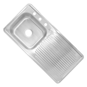 Tarja Sencilla Para Empotrar Con Escurridor Derecho 50X100CM Acero Inoxidable Roalflux