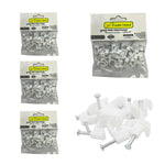 Grapa Para Cable Plano 8mm Color Blanco 100 Pzs Ferreabasto Ferreabasto