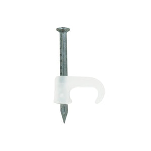 Grapa Para Cable Plano 8mm Color Blanco 100 Pzs Ferreabasto Ferreabasto
