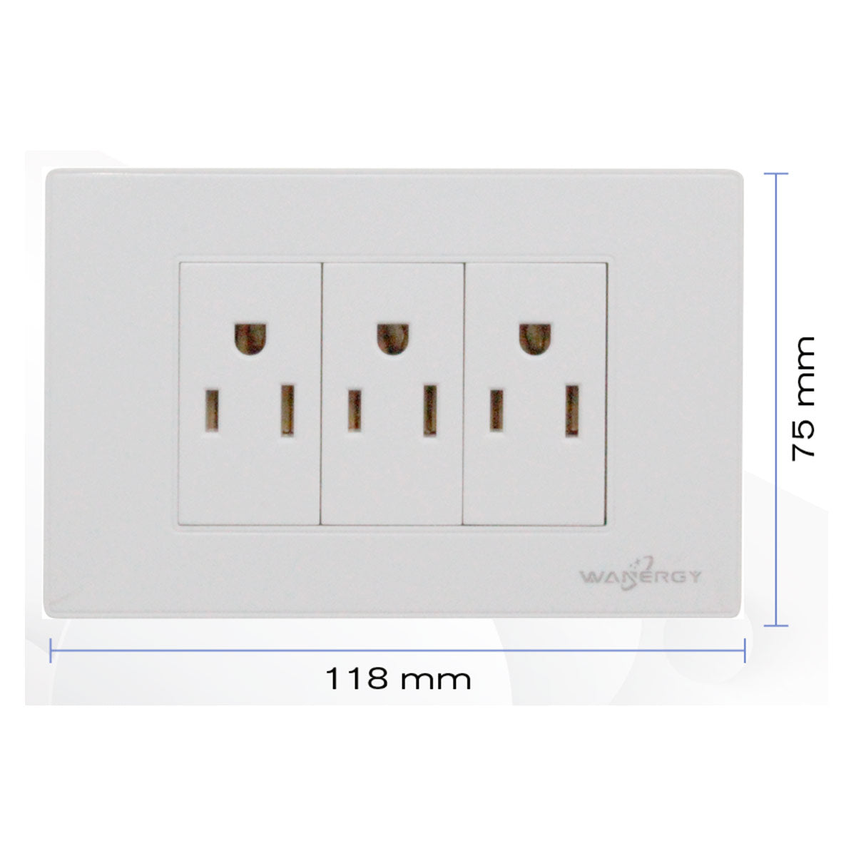 Placa Armada Con 3 Contactos De 1 Modulo Blanco WANERGY Ferreabasto