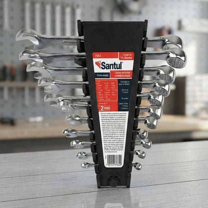 Juego De Llaves Combinadas 11 Pzs 1/4 - 7/8 Pulg Acero