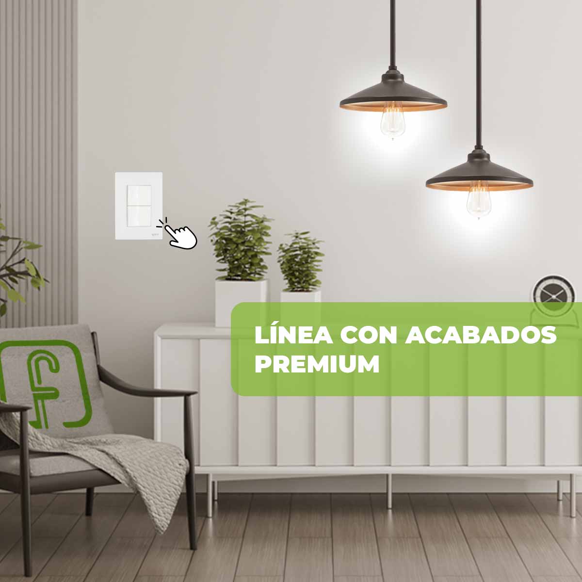 Placa Armada Cristal Con 2 Apagadores Sencillos de 1.5 Modulos Blanco Igoto IGOTO Ferreabasto