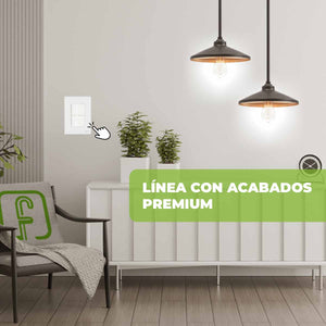 Placa Armada Cristal Con 2 Apagadores Sencillos de 1.5 Modulos Blanco Igoto IGOTO Ferreabasto