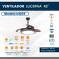 Ventilador De Techo Decorativo 42 Pulg Lucerna 3 Aspas Retractiles Igoto