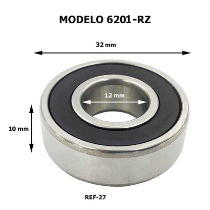 medidas de balero modelo 6202