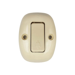 Apagador Timbre Redondo Sobreponer Color Marfil