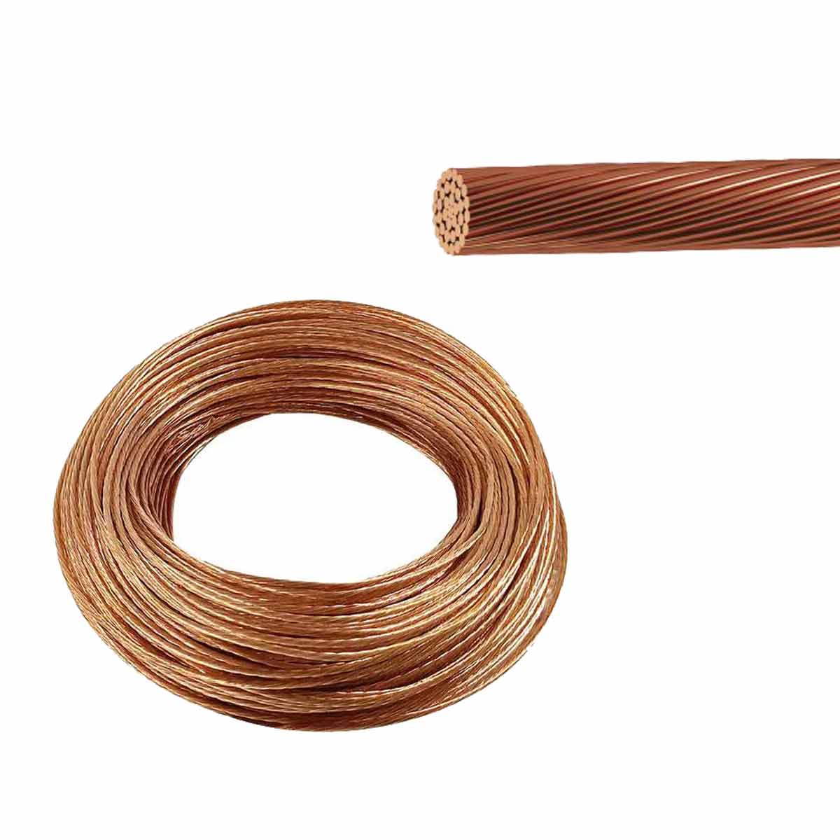 Rollo 10M Cable De Cobre Desnudo Calibre 10 Awg 19 Hilos Ferreabasto Ferreabasto