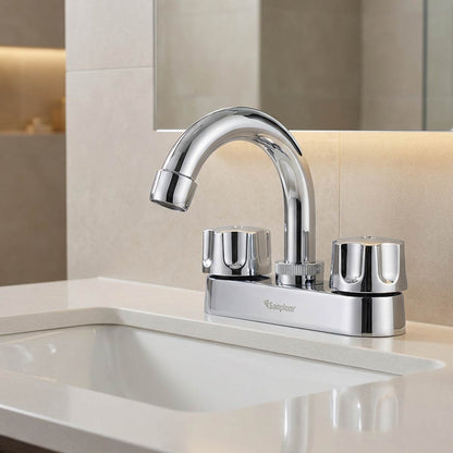 Llave Mezcladora Para Lavabo 4 Pulg Monocomando Cromo