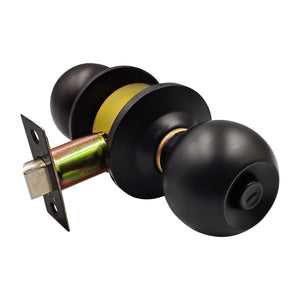 Cerradura Cilíndrica Chapa Baño Perilla Ranura Botón Negro Kovac