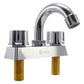 Mezcladora Para Lavabo Con Cubierta Y Manerales ABS Cuello De Acero Inoxidable 4" Roalflux