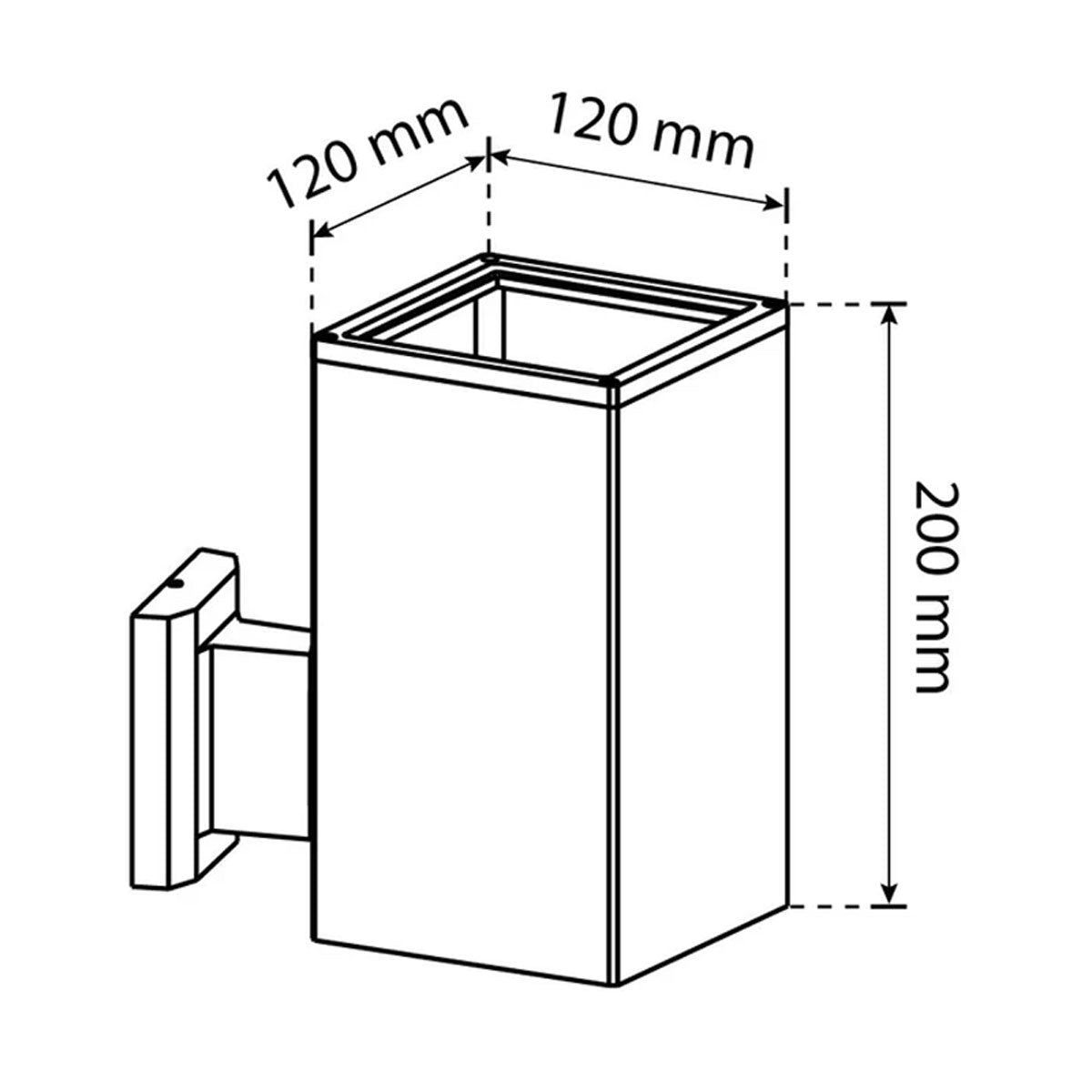 Luminario Arbotante De Exterior Para Pared Sobreponer 15W Negro