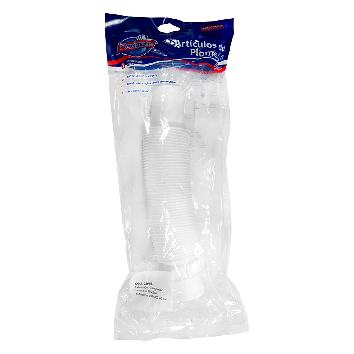 Extension Trampa Flexible 80CM Para Lavadero Fleximatic FLEXIMATIC SA DE CV Ferreabasto