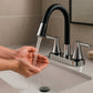 Mezcladora Para Lavabo 4" Con Cubierta Y Manerales Cuerpo Acero Inoxidable Roalflux